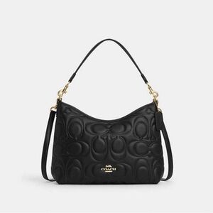 Coach Black Embossed Shoulder Bag